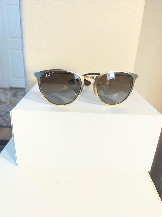 Ray-Ban Accessories - Ray-Ban Women's Two-Tone Black and Gold Sunglasses with Brown Gradient Lenses